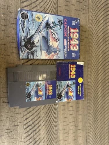 1943 The Battle of Midway Nintendo NES Complete in Box With Book CIB NES