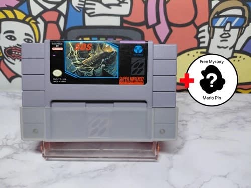 SOS by Vic Tokai Excellent Condition SNES Game Cartridge Tested & Authentic