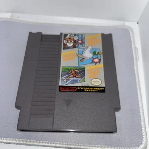 Super Mario Bros Duck Hunt World Class Track Meet Authentic, Tested - NES