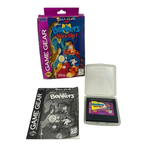 Disney's Bonkers: Wax Up! (Sega Game Gear, 1994) Authentic CIB Complete Tested