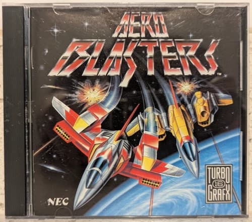 Aero Blasters TurboGrafx-16 TG16 Complete HuCard NEC Hudson Soft