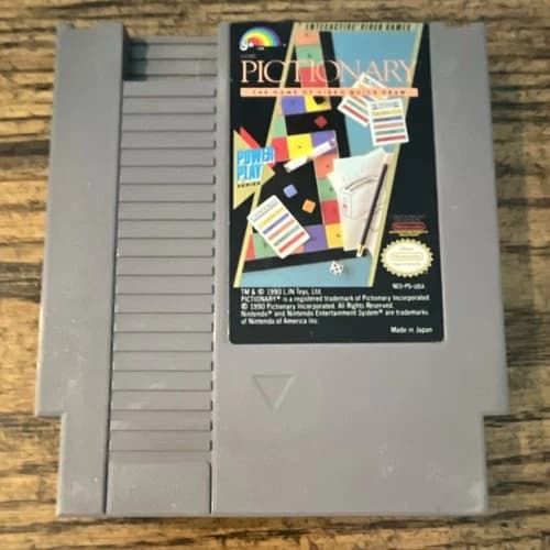LJN Pictionary Power Play Series Nintendo NES Game Cartridge NTSC-U/C