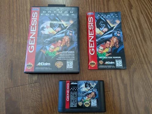 Sega Genesis Game Batman Forever Complete in Box CIB