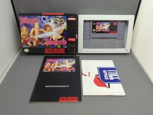 * Magic Sword (Super Nintendo SNES, 1992) Complete CIB