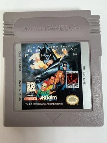 Batman Forever Game Boy DMG-A3BE Cartridge Tested Works Authentic - VIDEO