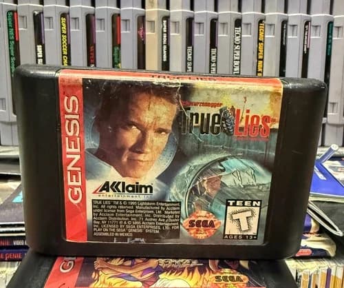 True Lies For Sega Genesis. Cart Only. Tested And Working! Great Topdown Shooter