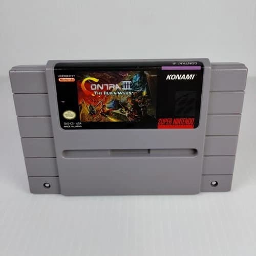Konami Contra III: The Alien Wars (Super Nintendo SNES) Tested - Free Shipping