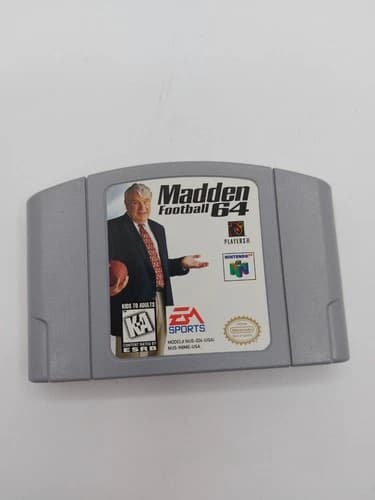 MADDEN FOOTBALL 64 (NINTENDO 64, N64, 1997) TESTED AUTHENTIC B19