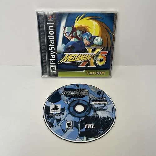 Mega Man X5 MegaMan X 5 Black Sony Playstation 1 PS1 CIB Clean Tested