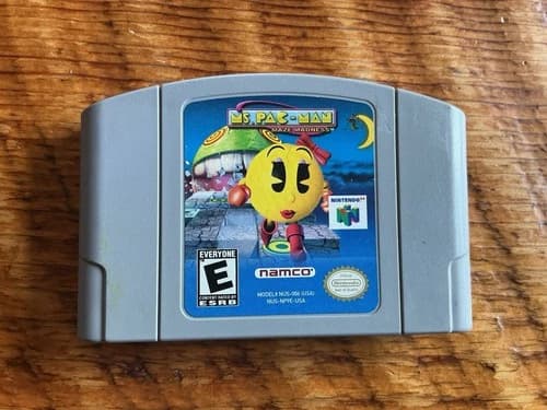 Ms Pac-Man Maze Madness (Nintendo 64 N64 2000) N64 TESTED