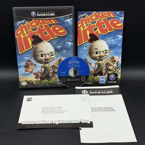 Chicken Little - Disney (Nintendo GameCube) Black Label CIB COMPLETE W/ Reg Card