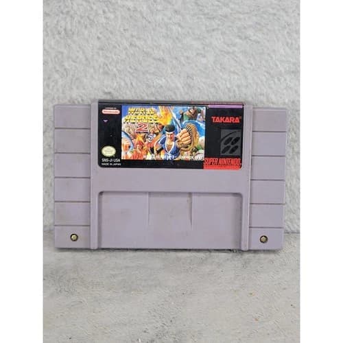 World Heroes 2 Takara Super Nintendo SNES Game Cartridge SNS-JI-USA Authentic