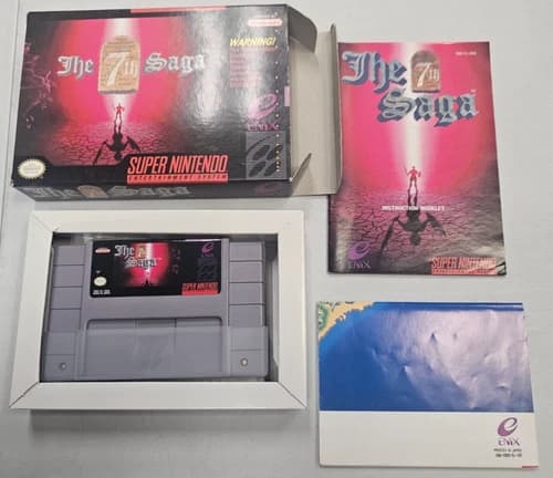 The 7th Saga Super Nintendo Complete (CIB) SNES