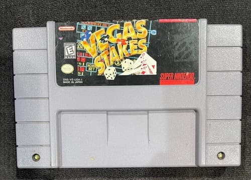 SNES SUPER NINTENDO VIDEO GAME CARTRIDGE - VEGAS STAKES