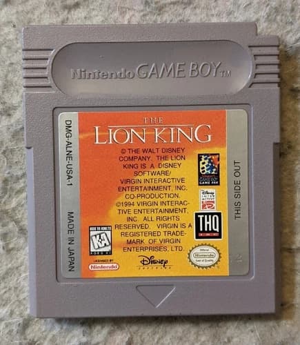 The Lion King [Nintendo Game Boy - DMG-ALNE-USA-1]