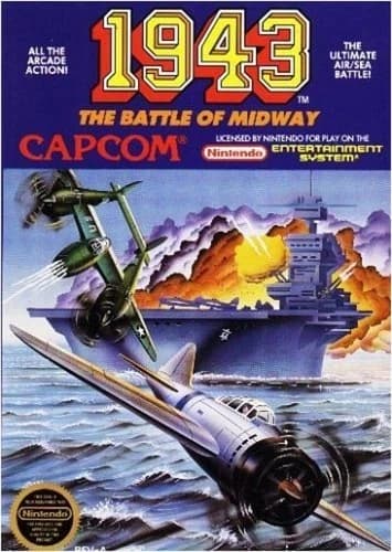 1943: Battle Of Midway For Nintendo NES Vintage Arcade 8E