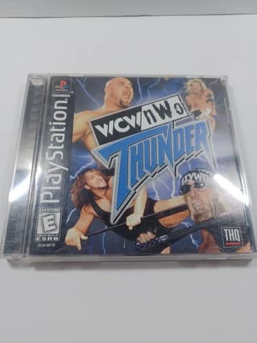 WCW NWO Thunder PS1 CIB (Sony PlayStation 1) Black Label Complete with Manual