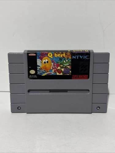 Q Bert 3 Super Nintendo SNES Game Authentic Tested