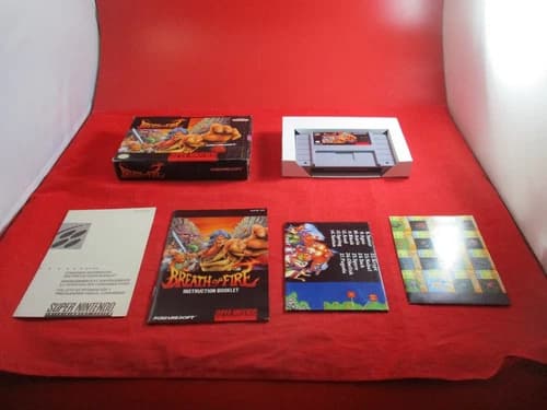 Breath of Fire (Super Nintendo SNES) COMPLETE w/ Box manual game WORKS! #Y1