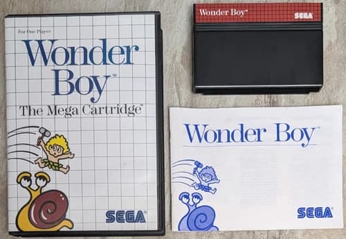 Sega Master System - Wonder Boy Game - Wonderboy
