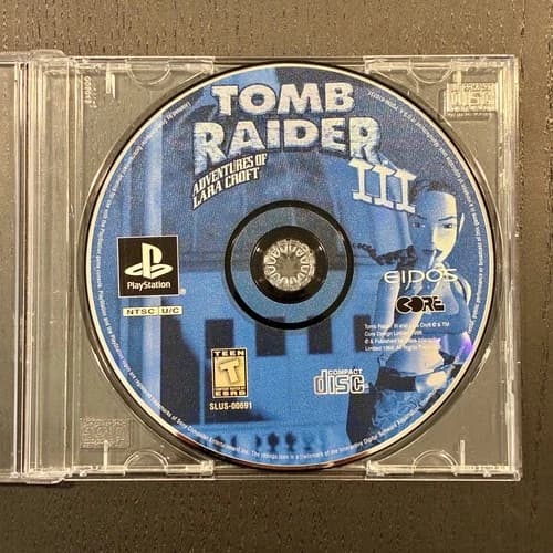 Tomb Raider III 3 Adventures of Lara Croft for Sony PlayStation PS1 - Disc Only