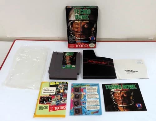 TECMO BOWL FOOTBALL -Nintendo Entertainment System NES CIB ALL INSERTS