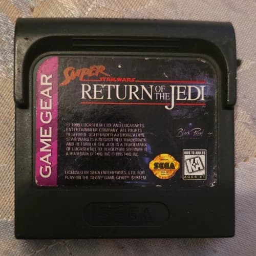 Super Star Wars: Return of the Jedi (Sega Game Gear, 1995) Game Cartridge