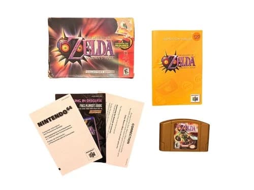 Zelda: Majora's Mask Nintendo 64 N64 Collectors Complete with Correction Card