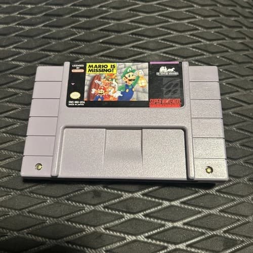 Mario Is Missing! Super Nintendo SNES Authentic Game, Tested