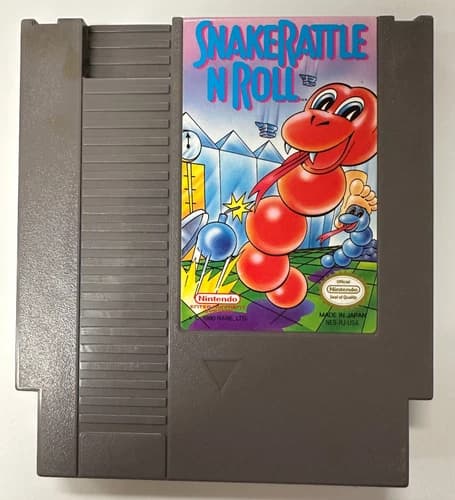 Snake Rattle 'N' Roll (Nintendo Entertainment System NES, 1991) TESTED & WORKS