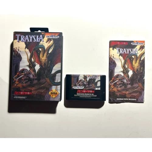 Traysia (Sega Genesis)Works Complete CIB Authentic🔥Nice!