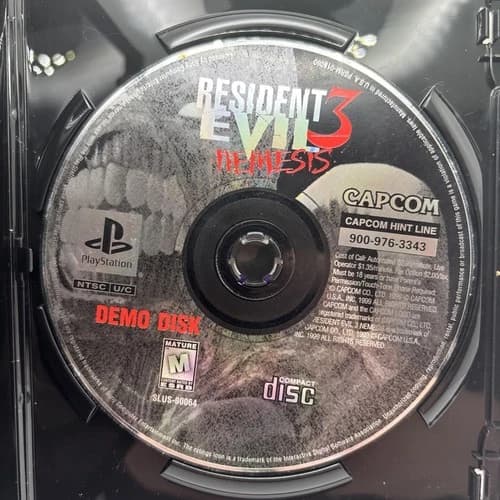 Resident Evil 3: Nemesis Demo Disk Sony PlayStation 1 PS1 Disc Only Dino Crisis