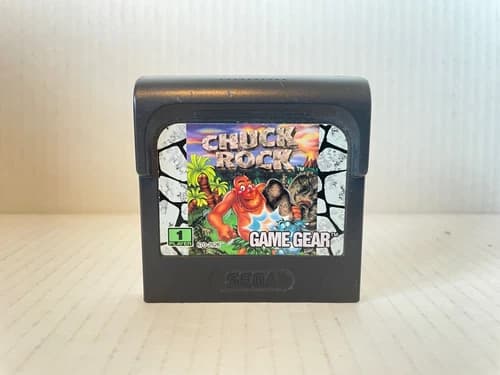 Chuck Rock (SEGA Game Gear, 1992) Authentic Tested Working