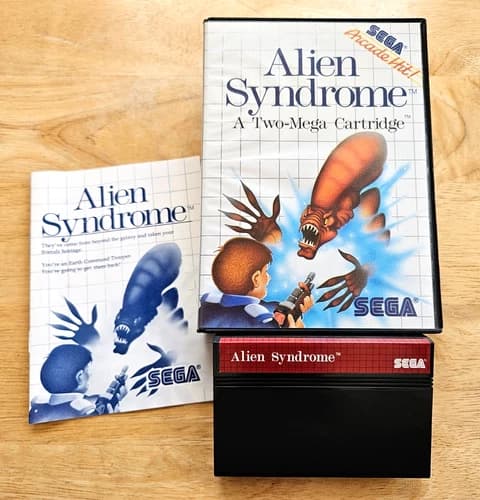 Sega Master System (CIB) - Alien Syndrome - COMPLETE Game, Box and Manual