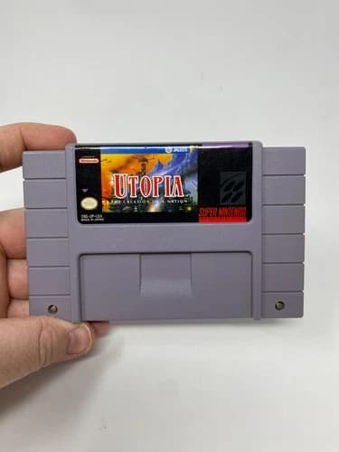 Utopia The Creation of a Nation Super Nintendo SNES Cartridge Only
