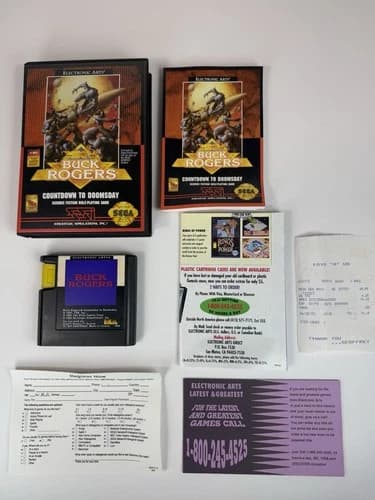 Buck Rogers: Countdown to Doomsday Sega Genesis Cib Reg Card Manual/ Inserts