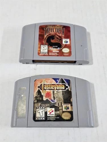 T-141 VINTAGE NINTENDO N64 GAMES - CASTLEVANIA MORTAL KOMBAT TRILOGY
