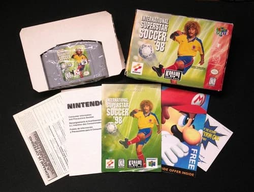 International Superstar Soccer 98 Cib N64 Complete Tested Very Rare Great Shape