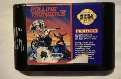Rolling Thunder 3 (Sega Genesis, 1993) *CARTRIDGE ONLY* TESTED