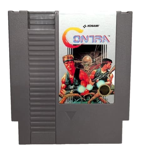 CONTRA Nintendo NES 1988 Authentic Cartridge Super Clean; SEE INSIDE! Works