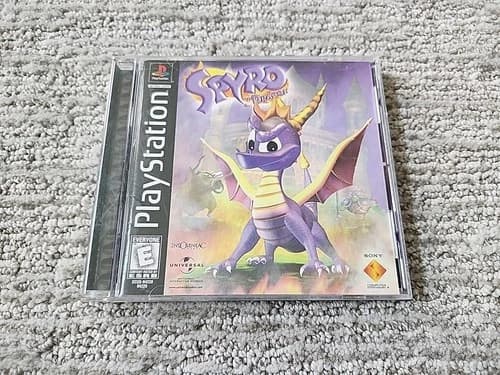 Spyro the Dragon PS1 PlayStation 1 Game Black Label, Complete CIB Ships TODAY!