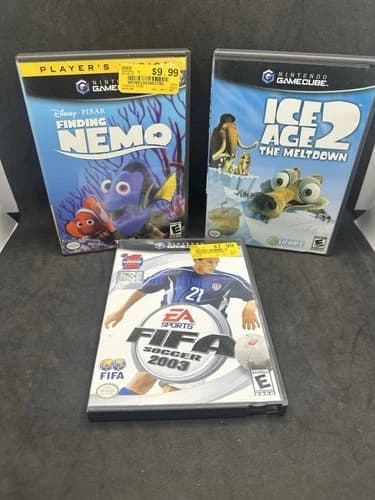 GameCube Games Ice Age 2 The Meltdown, Finding Nemo, FIFA 2003
