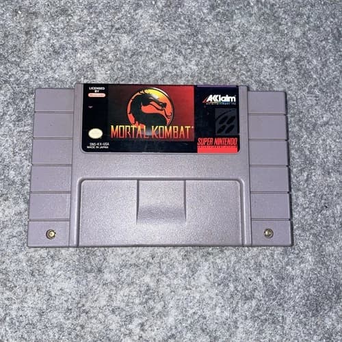 Mortal Kombat SNES Super Nintendo 1992 Authentic Cartridge