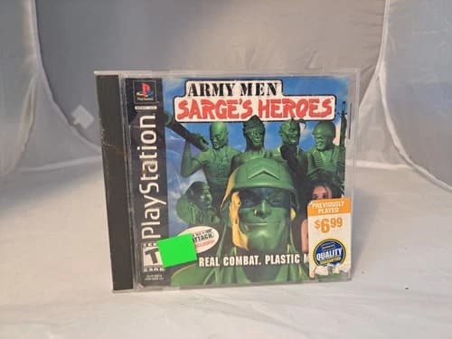 Army Men Sarge's Heroes (Sony PlayStation 1 PS1, 2000) a1 Blockbuster
