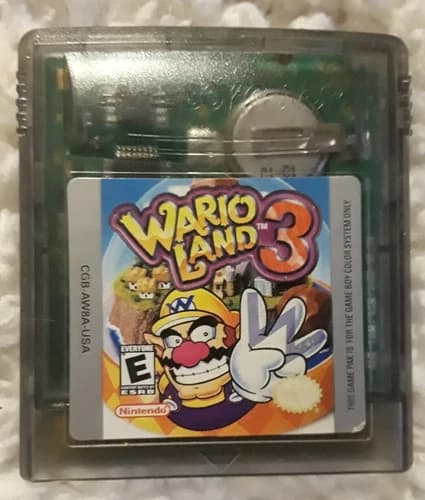 VTG 2000 WARIO LAND 3 GAME FOR NINTENDO GAME BOY COLOR OR ADVANCED - WORKS!