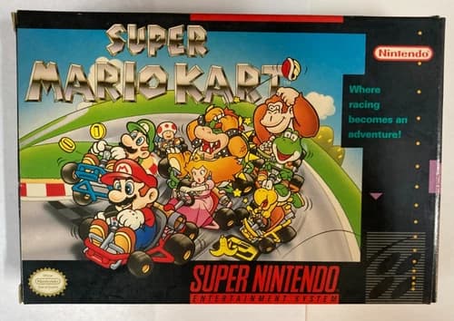 Super Mario Kart SNES Super Nintendo CIB Complete Authentic