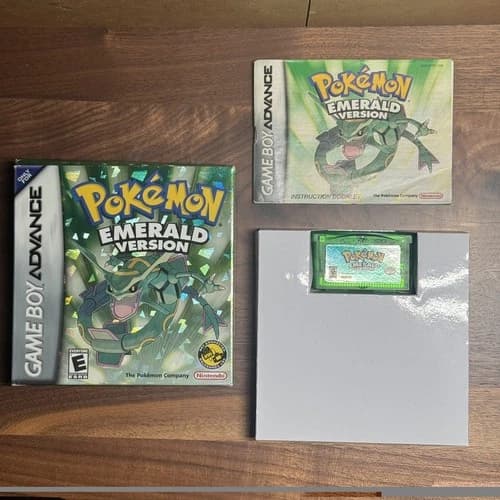 Pokemon Emerald (Nintendo Game Boy Advance) GBA CIB Authentic - Dead Battery