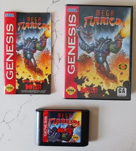 Mega Turrican (Sega Genesis, 1994) Authentic Game CIB Complete Working