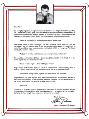 1987 MIKE TYSON PUNCH OUT • MIKE LETTER • NES NINTENDO GAMES