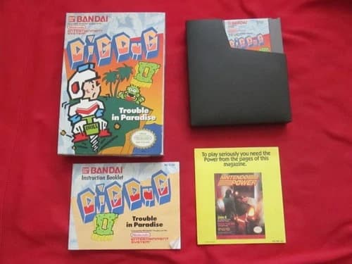 Dig Dug II Trouble in Paradise Nintendo NES, 1989) CIB Complete